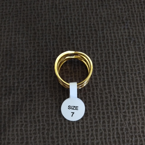 BRONZE Oro Double✌️Criss Cross🔀 Ring - Sz 7 - Picture 9 of 16